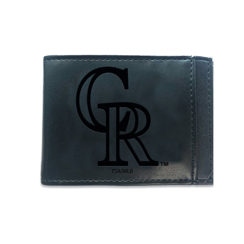 Colorado Rockies Front Pocket Wallet w/ RFID Blocking Black