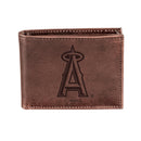 Los Angeles Angels Bi-Fold Wallet Brown 100% Genuine Leather