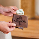 Los Angeles Dodgers Bi-Fold Wallet, Brown, World Series Champions 2024