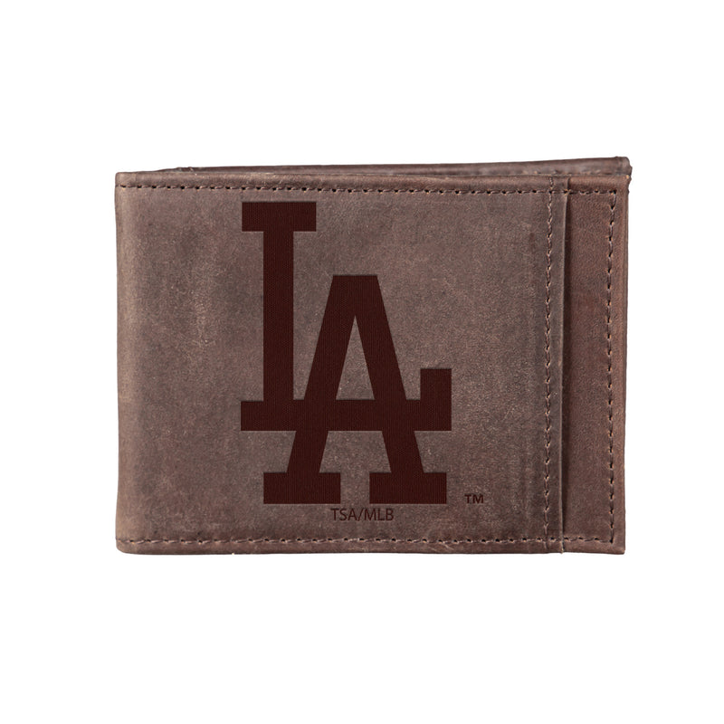 Los Angeles Dodgers Front Pocket Wallet w/ RFID Blocking Brown
