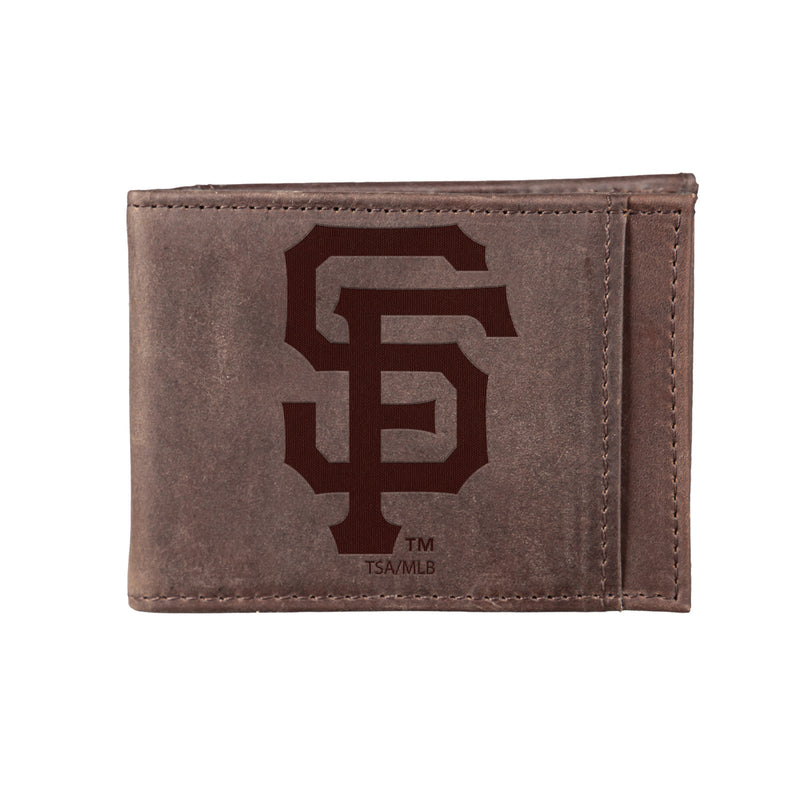 San Francisco Giants, Front Pocket Wallet w/ RFID Blocking, Brown