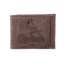 St Louis Cardinals Front Pocket Wallet w/ RFID Blocking Brown