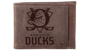 Front Pocket Wallet w/ RFID Blocking, Anaheim Ducks, Brown