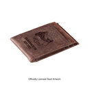 Front Pocket Wallet w/ RFID Blocking, Chicago Blackhawks, Brown