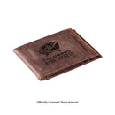 Front Pocket Wallet w/ RFID Blocking, Columbus Blue Jackets, Brown