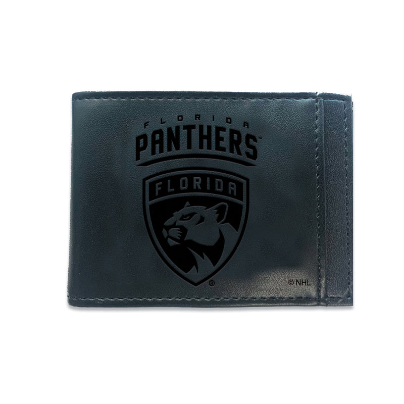 Front Pocket Wallet w/ RFID Blocking, Florida Panthers, Black