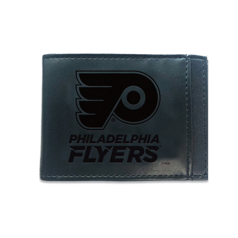 Front Pocket Wallet w/ RFID Blocking, Philadelphia Flyers, Black
