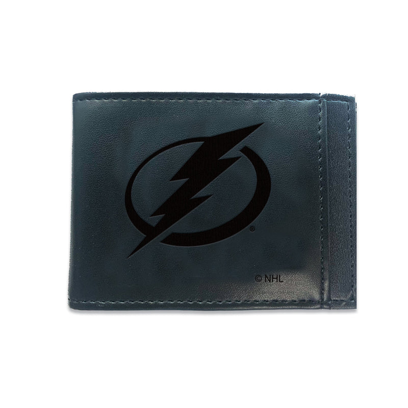 Front Pocket Wallet w/ RFID Blocking, Tampa Bay Lightning, Black