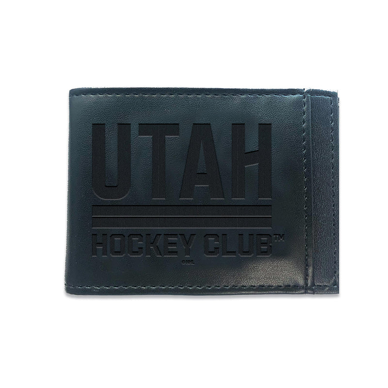 Front Pocket Wallet with RFID Blocking, Utah Hockey Club, Black