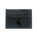 Slim Card Holder with RFID Blocking, University of Wyoming, Black