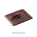 Front Pocket Wallet w/ RFID Blocking, North Dakota State University, Brown