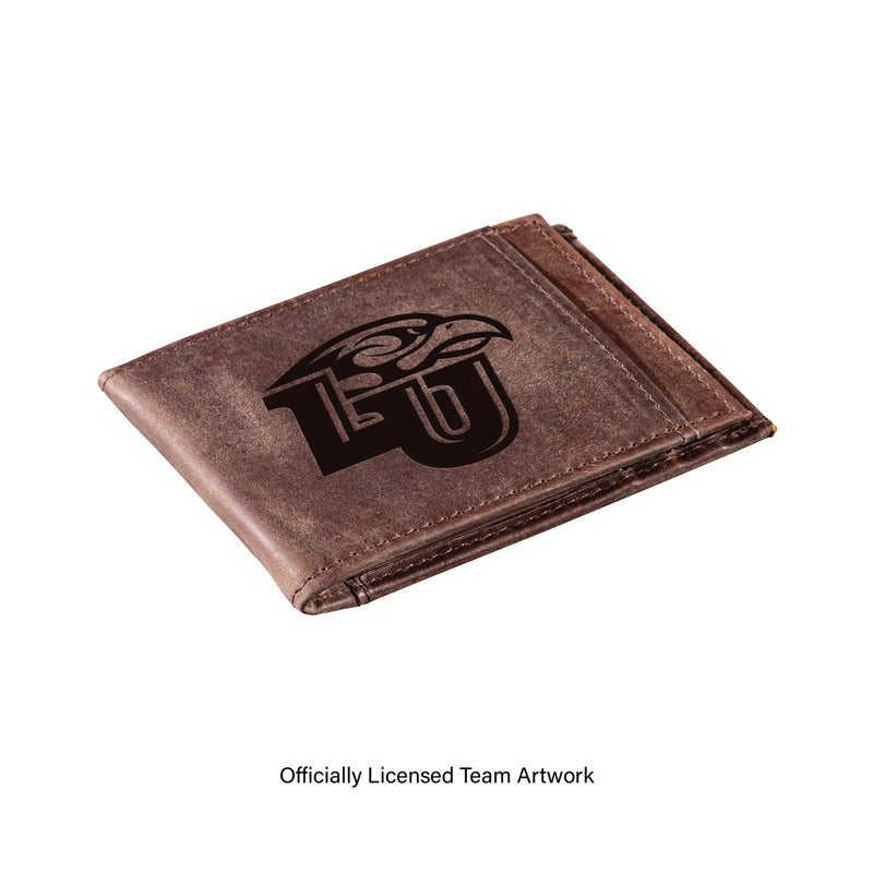 Front Pocket Wallet w/ RFID Blocking, Liberty University, Brown