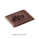 Front Pocket Wallet w/ RFID Blocking, Brigham Young University, Brown