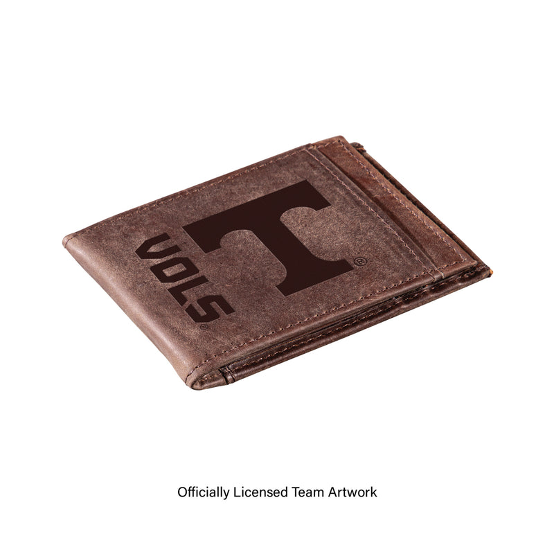 Front Pocket Wallet w/ RFID Blocking, University of Tennessee, Brown
