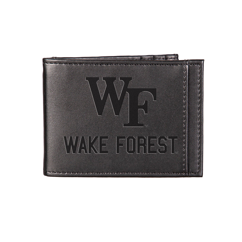 Front Pocket Wallet w/ RFID Blocking, Wake Forest University, Black