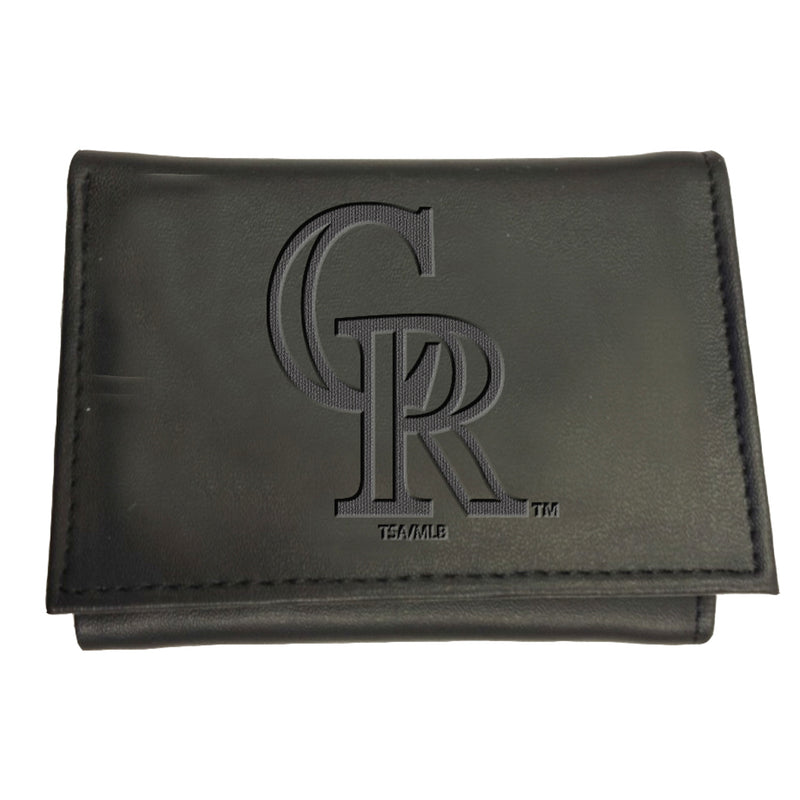 Colorado Rockies Tri-Fold Wallet Black