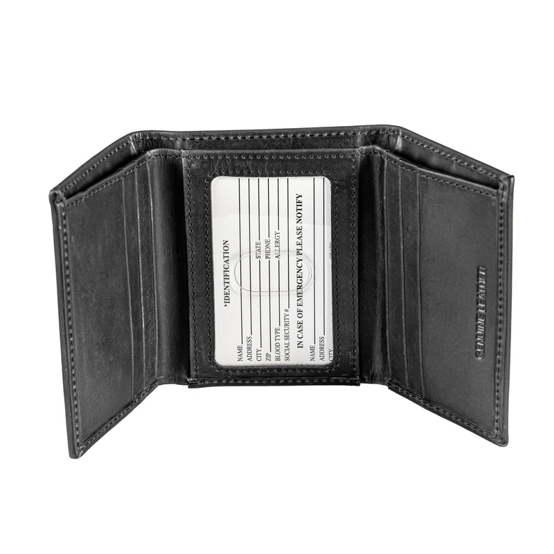 Milwaukee Brewers Tri-Fold Wallet Black