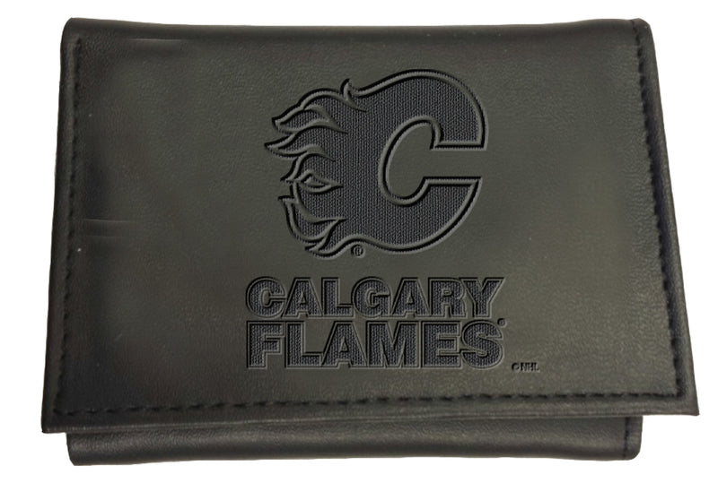 Calgary Flames, Tri-Fold Wallet, Black
