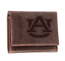 Auburn University, Tri-Fold Wallet, Brown, CH, 100% Genuine Leather