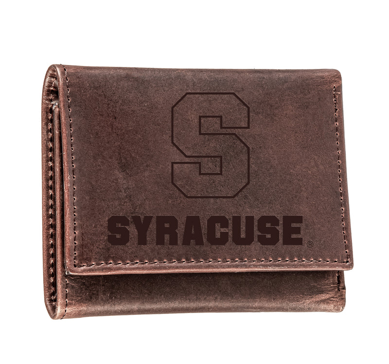 Syracuse, Tri-Fold Wallet, Brown, CH, 100% Genuine Leather