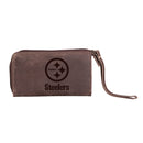 Wristlet Wallet, Brown, Pittsburgh Steelers