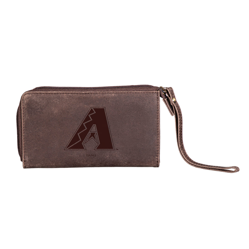 Arizona Diamondbacks Wristlet Wallet Brown