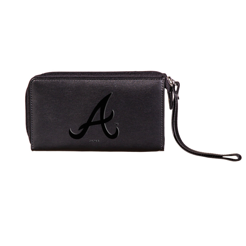 Atlanta Braves Wristlet Wallet Black