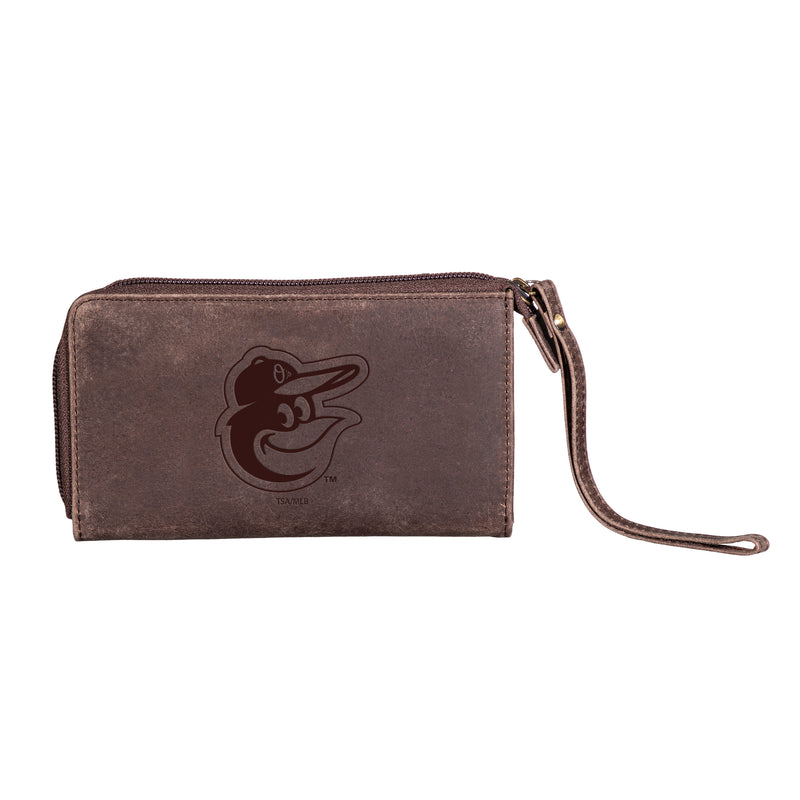 Baltimore Orioles Wristlet Wallet Brown