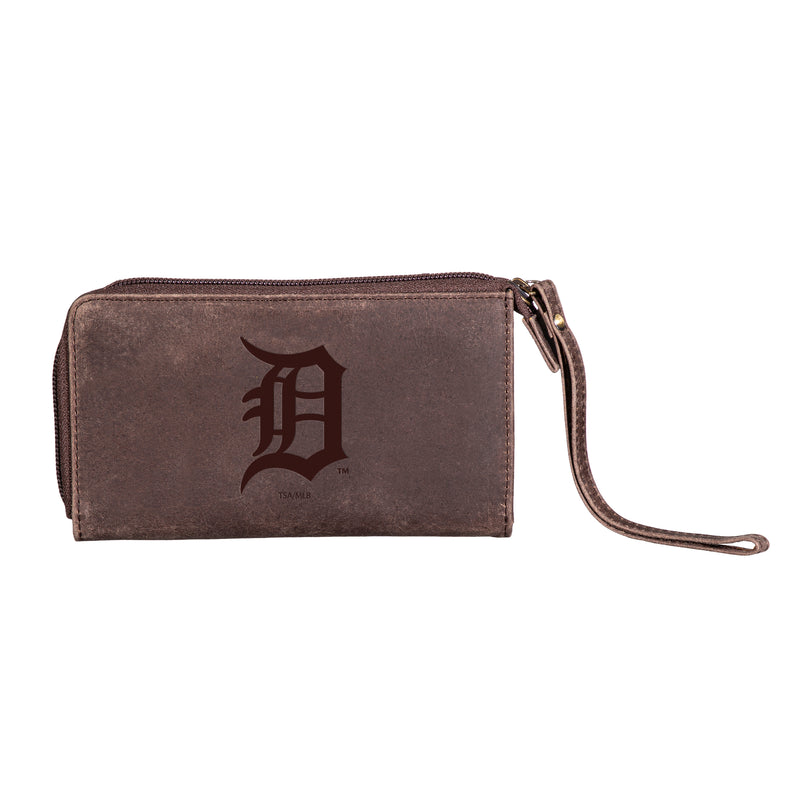 Detroit Tigers Wristlet Wallet Brown