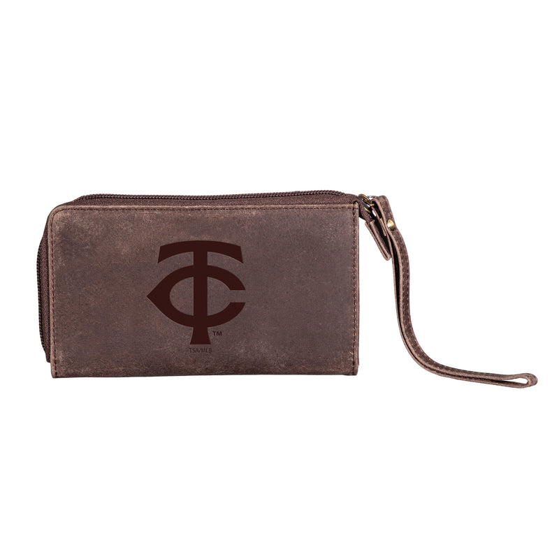 Minnesota Twins Wristlet Wallet Brown