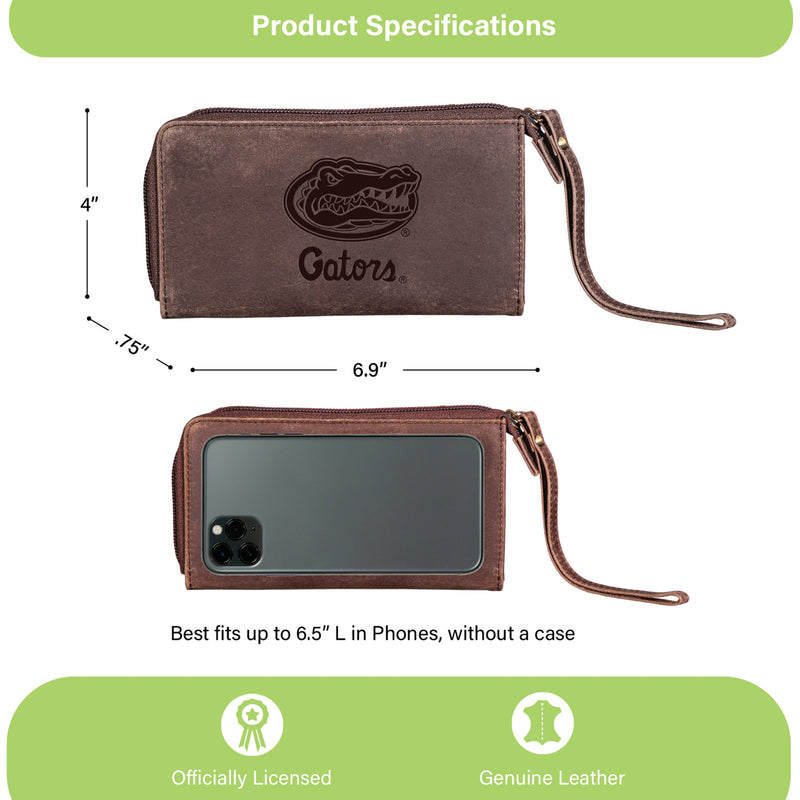 Wristlet Wallet, Brown, University of Florida