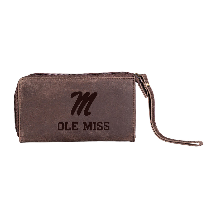 University of Mississippi Wristlet Wallet, Brown