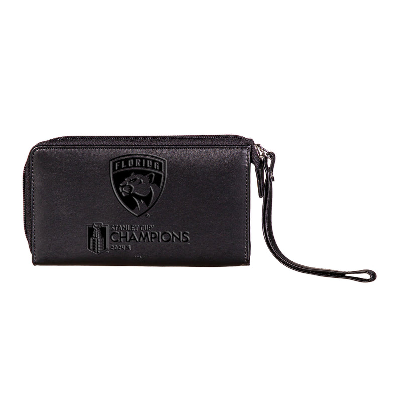 Florida Panthers Wristlet Wallet, Black, Stanley Cup 2024 Champions