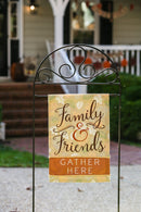 Gather Here Garden Linen Flag