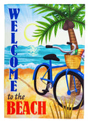 Beach Bike Garden Suede Flag
