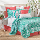 Madison Aqua Twin Quilt Set