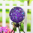 Irridescent Purple Mosaic Glass Gazing Ball,843605
