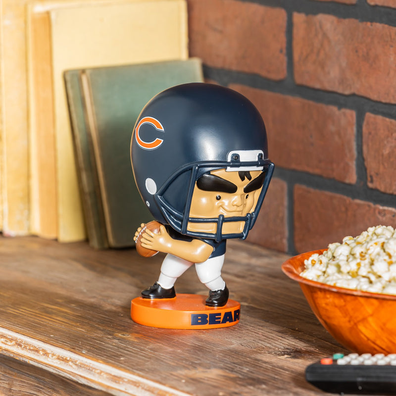 Evergreen Statuary,Lil Big Head Statue, Player, QB, Chicago Bears,3.93x4.33x6.7 Inches