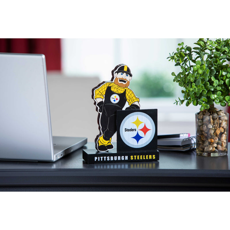 Mascot Statue, with Logo, Pittsburgh Steelers,843824mdf