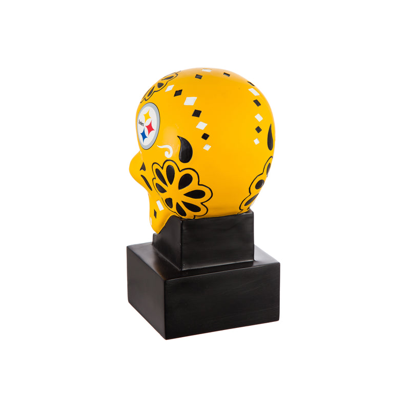 Pittsburgh Steelers, Sugar Skull Statue, Yellow