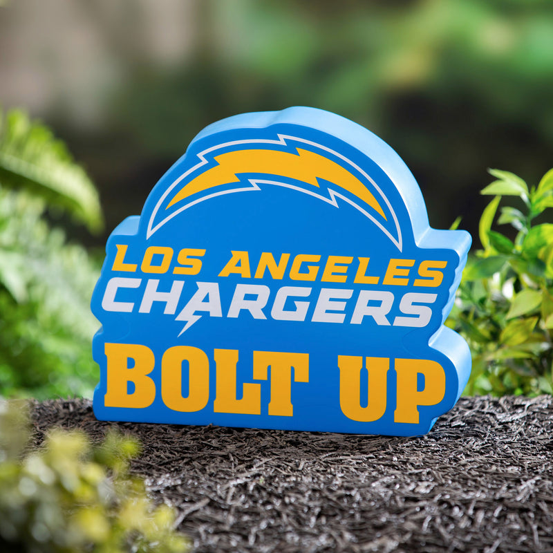 Evergreen Statuary,Los Angeles Chargers, Logo Statue,9.84252x2.75591x12 Inches