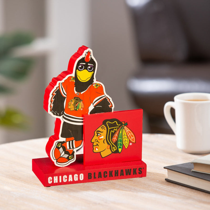 Mascot Statue, with Logo, Chicago Blackhawks,844355mdf