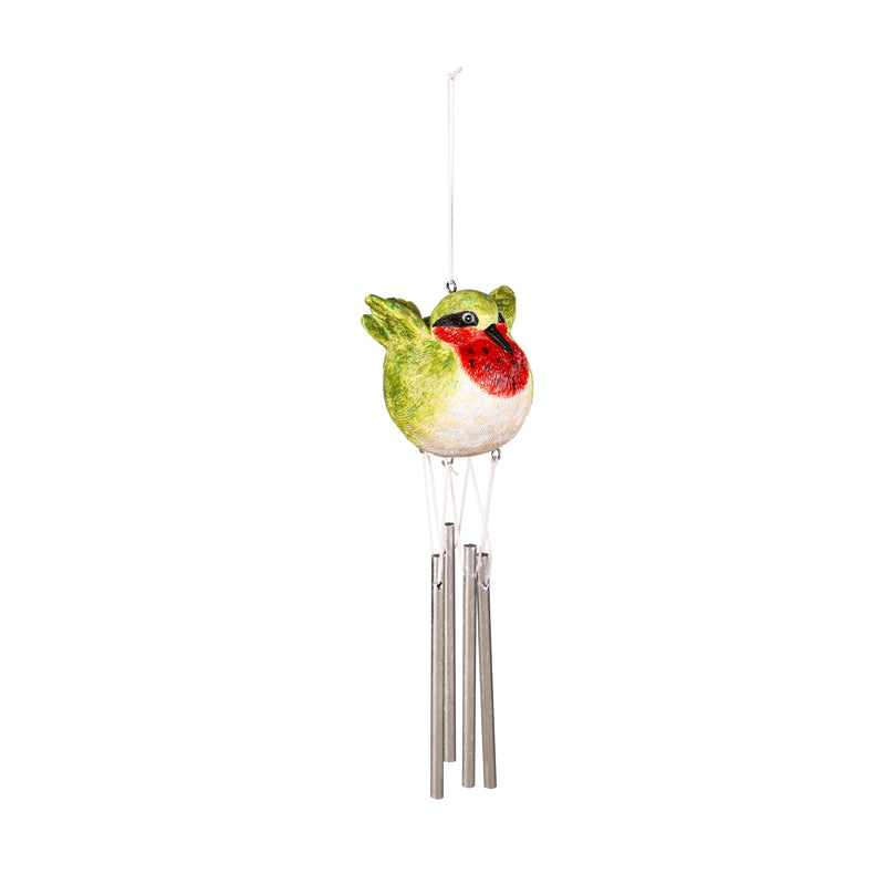 Evergreen Wind,Portly Birds Mini Wind Chime,2.76x9.06x3.54 Inches