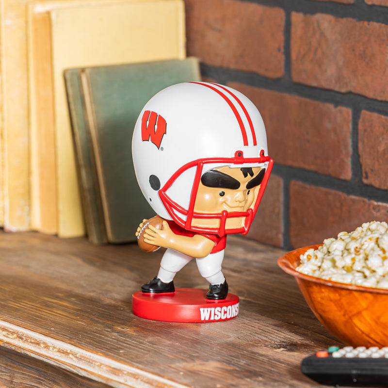 Lil Big Head Statue, Player, QB, University of Wisconsin-Madison