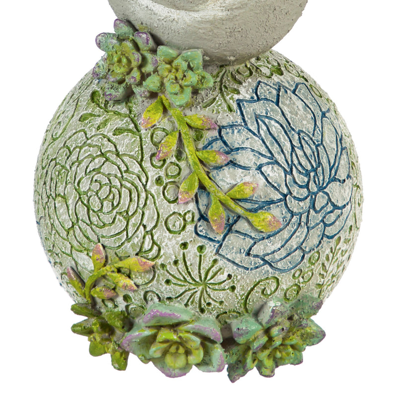 6"H Succulent Perched Bird Garden Statuary, 2 Asst.,84g2756