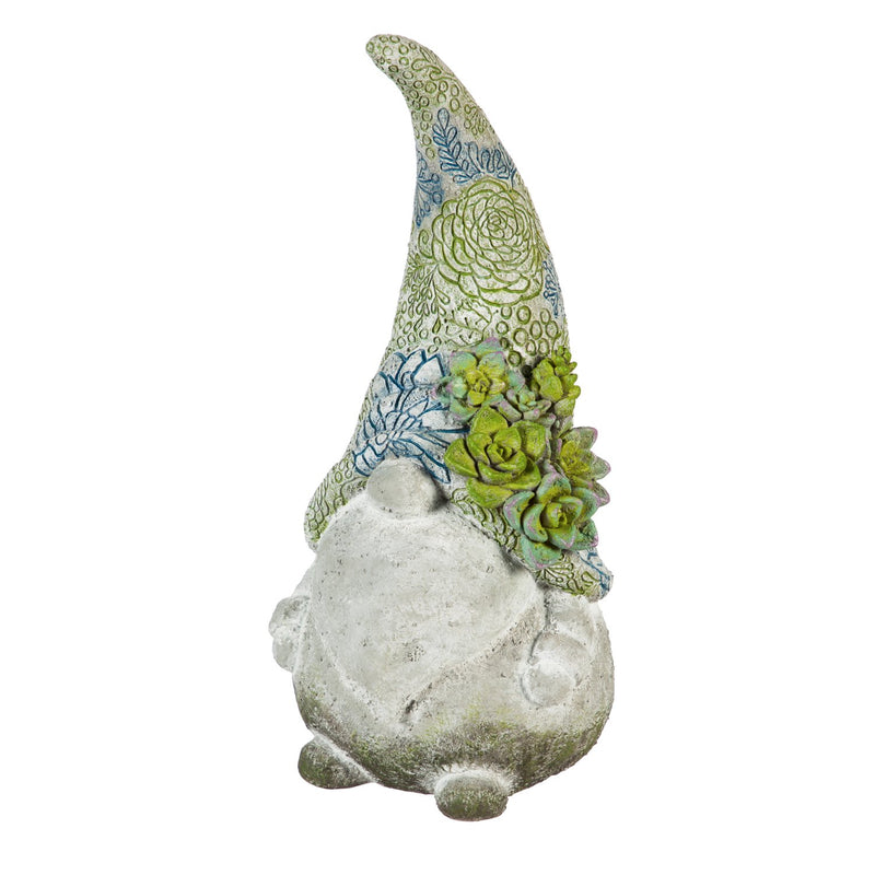 14"H Succulent Gnome Garden Statuary,84g2765