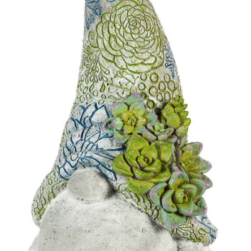 14"H Succulent Gnome Garden Statuary,84g2765