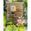 6" Mosaic Glass Gazing Ball, Bright Floral,84g3380