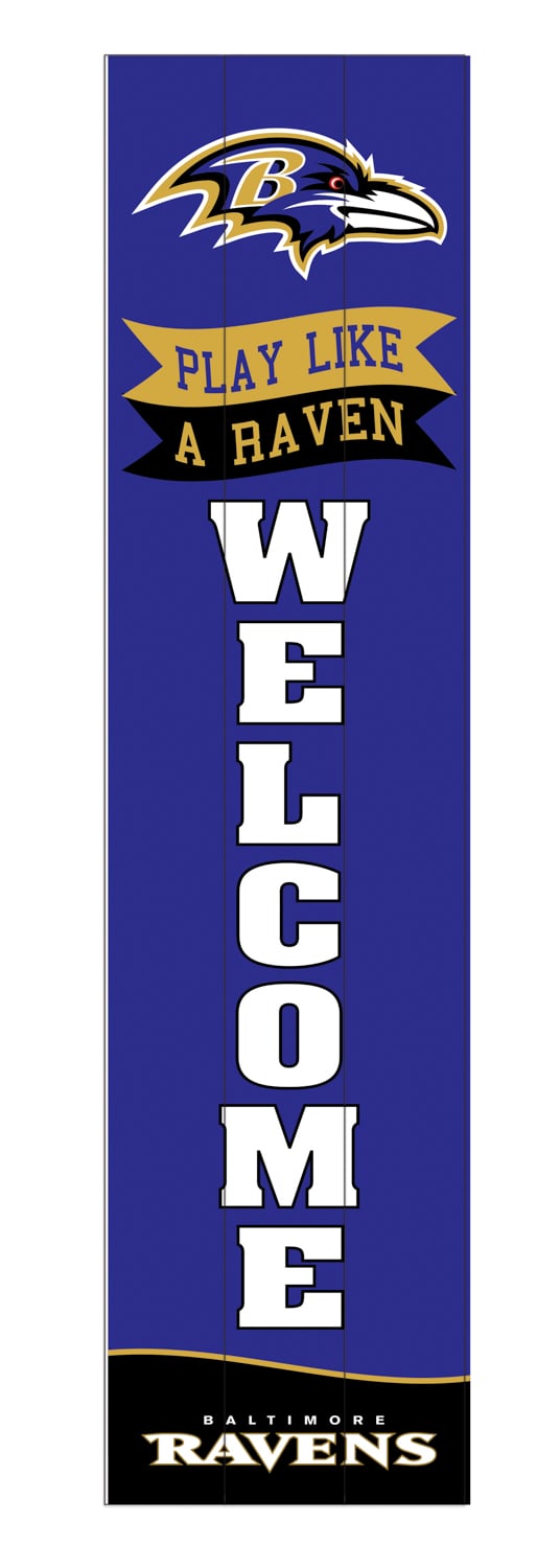 Baltimore Ravens Large Single Sided Leaner, 46"