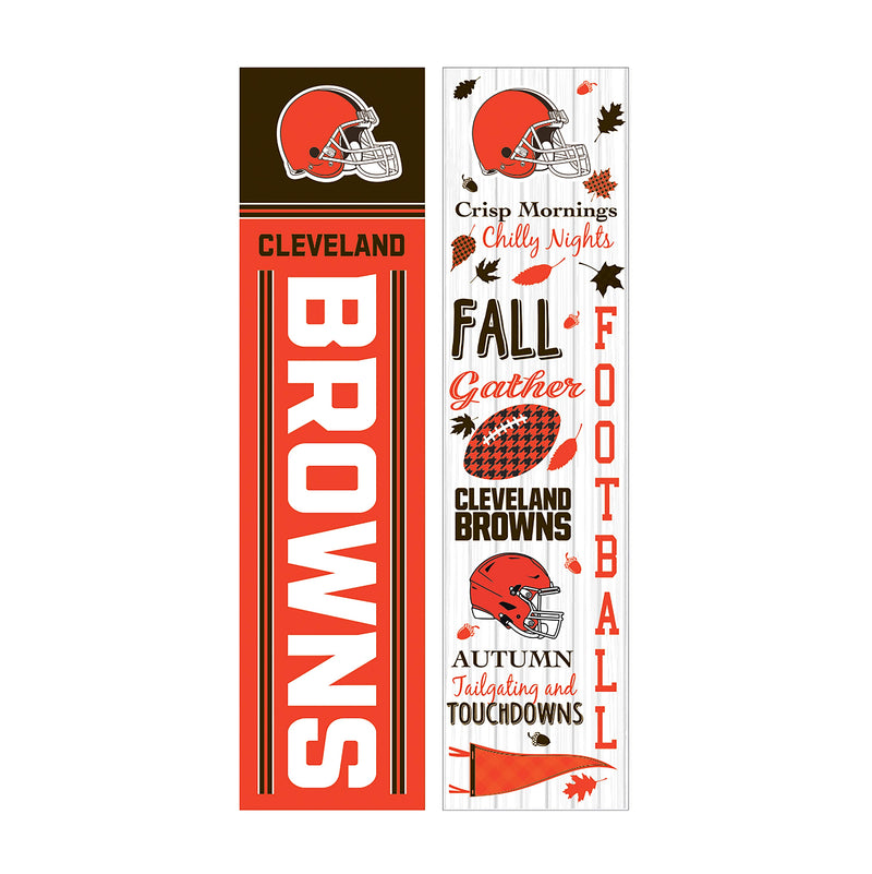 Cleveland Browns Fall Seasonal Double Sided Large Leaner, 46"